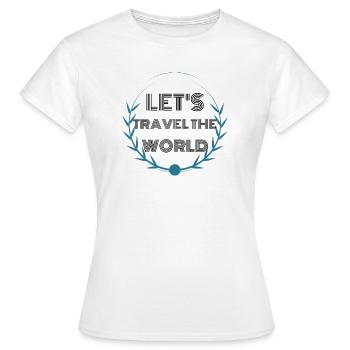 travel - Let us travel - T-shirt Femme - blanc - Devant - AI Model Female 172 dark (172cm)