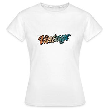 Design Vintage 2 - T-shirt Femme - blanc - Devant - AI Model Female 172 dark (172cm)