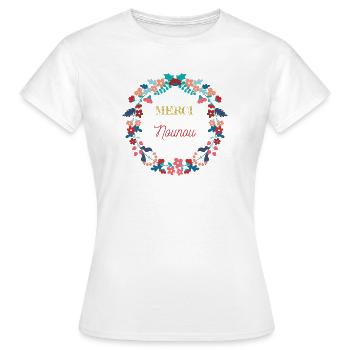Cadeau Nounou - T-shirt Femme - blanc - Devant - AI Model Female 172 dark (172cm)