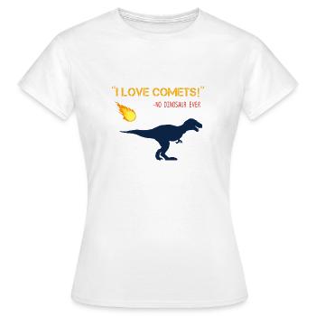 Dinosaurier-Komet - Frauen T-Shirt - Weiß - Vorne - AI Model Female 172 dark (172cm)