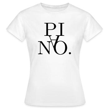 Piano piano - Women's T-Shirt - white - Front - AI Model Female 172 dark (172cm)