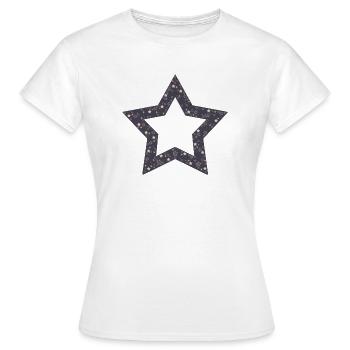 « Étoile étoilée » - T-shirt Femme - blanc - Devant - AI Model Female 172 dark (172cm)