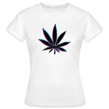 Weed 3D Effekt - Frauen T-Shirt - Weiß - Vorne - AI Model Female 172 dark (172cm)