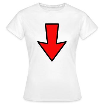 pfeil - Frauen T-Shirt - Weiß - Vorne - AI Model Female 172 dark (172cm)