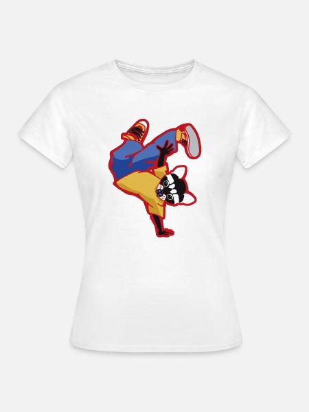racoon hip hop - Frauen T-Shirt - Weiß