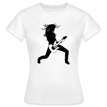 guitar player - T-shirt Femme - blanc - Devant - AI Model Female 172 dark (172cm)