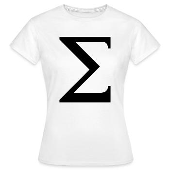 Sigma greek alphabet - Women's T-Shirt - white - Front - AI Model Female 172 dark (172cm)