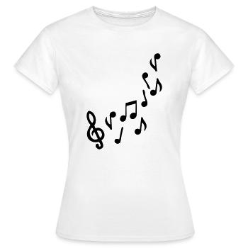 musiknote - Frauen T-Shirt - Weiß - Vorne - AI Model Female 172 dark (172cm)