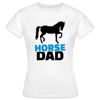 Horse Dad - T-shirt Femme - blanc - Devant - AI Model Female 172 dark (172cm)