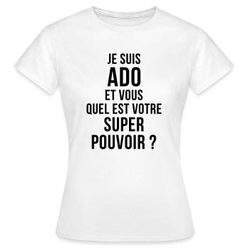 Teenager / Jugendliche / Jugendlicher / Kind - Frauen T-Shirt - Weiß - Vorne - AI Model Female 172 dark (172cm)