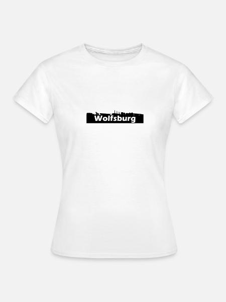 Wolfsburg + Skyline - Frauen T-Shirt - Weiß