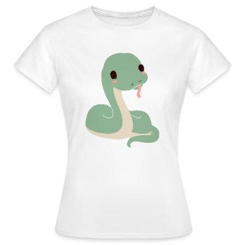Serpent doux - T-shirt Femme - blanc - Devant - AI Model Female 172 dark (172cm)