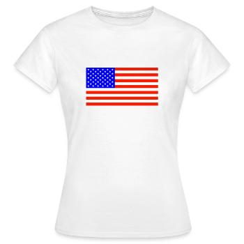 USA flage, USA Flaggem United States of America - T-shirt Femme - blanc - Devant - AI Model Female 172 dark (172cm)