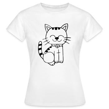 Kitten - Women's T-Shirt - white - Front - AI Model Female 172 dark (172cm)