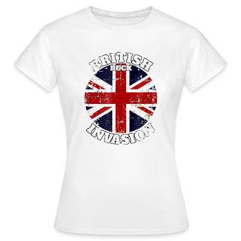 BritishRock Invasion - Frauen T-Shirt - Weiß - Vorne - AI Model Female 172 dark (172cm)