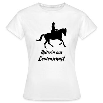 Cavalier passionné - T-shirt Femme - blanc - Devant - AI Model Female 172 dark (172cm)