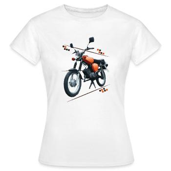 Moped - Frauen T-Shirt - Weiß - Vorne - AI Model Female 172 dark (172cm)
