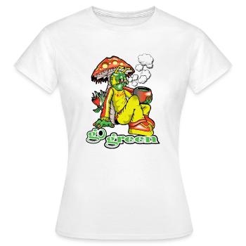 Smoking Unda Shroom - Women's T-Shirt - white - Front - AI Model Female 172 dark (172cm)