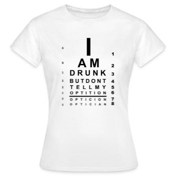 Tableau flou des yeux ivres - T-shirt Femme - blanc - Devant - AI Model Female 172 dark (172cm)