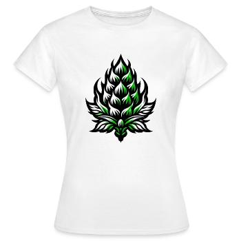 Hopfen und Gerste | Bierzutaten - Frauen T-Shirt - Weiß - Vorne - AI Model Female 172 dark (172cm)