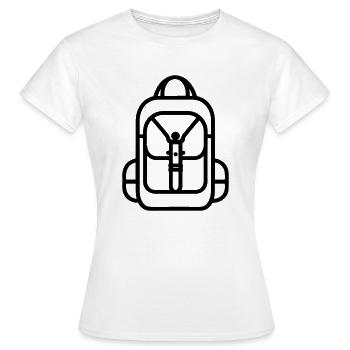 Backpack - Women's T-Shirt - white - Front - AI Model Female 172 dark (172cm)