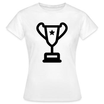 trophée - T-shirt Femme - blanc - Devant - AI Model Female 172 dark (172cm)