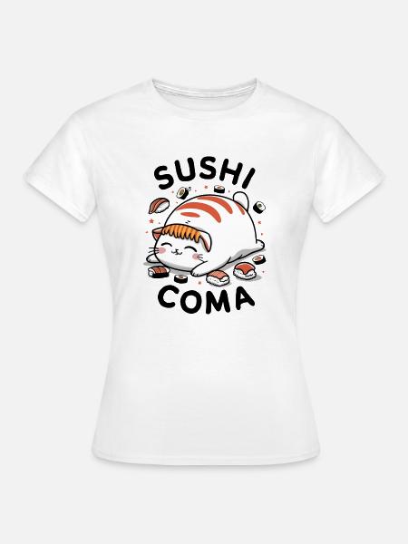 Sushi-Katze - Frauen T-Shirt - Weiß
