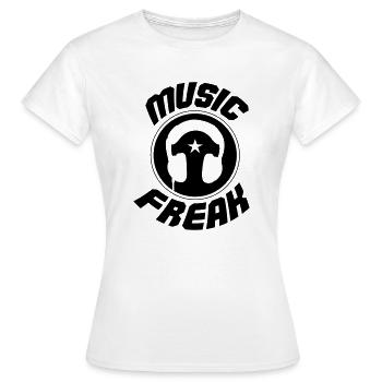 Music Freak - Frauen T-Shirt - Weiß - Vorne - AI Model Female 172 dark (172cm)