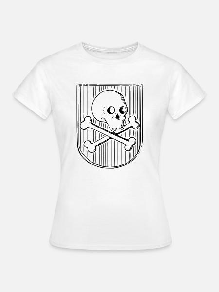 Schädel und Knochen - Frauen T-Shirt - Weiß