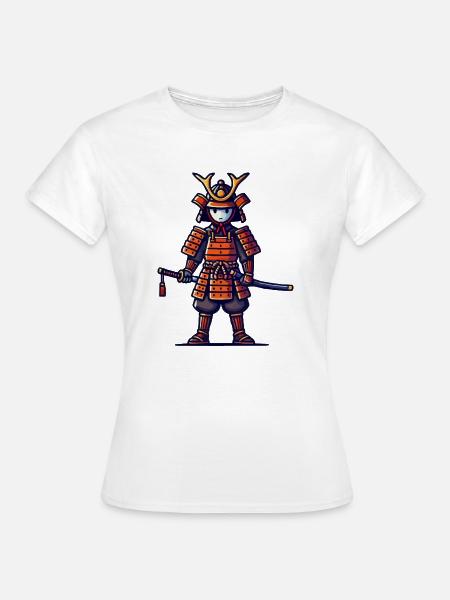 Samurai Comic - Frauen T-Shirt - Weiß