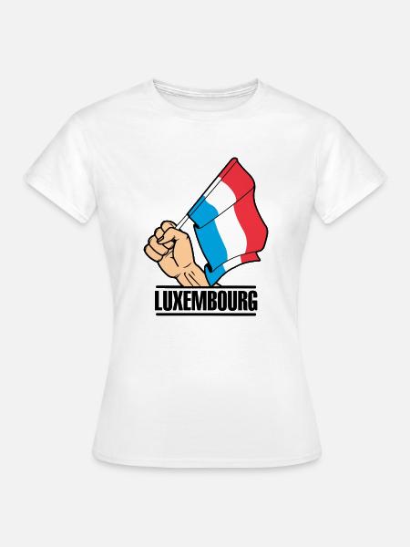 Flagge Luxemburg erster Text LUXEMBURG - Frauen T-Shirt - Weiß