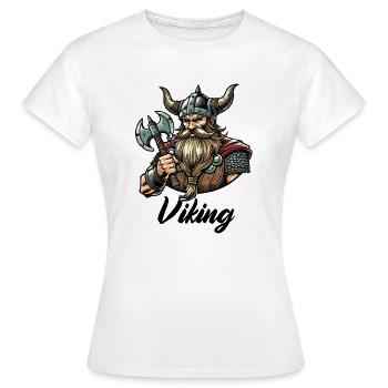 Guerrier viking - T-shirt Femme - blanc - Devant - AI Model Female 172 dark (172cm)