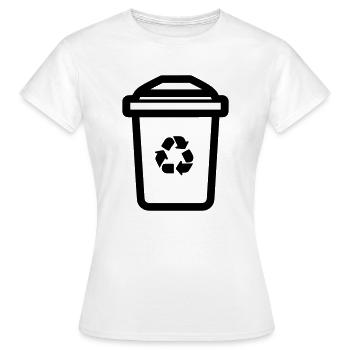 poubelle - T-shirt Femme - blanc - Devant - AI Model Female 172 dark (172cm)