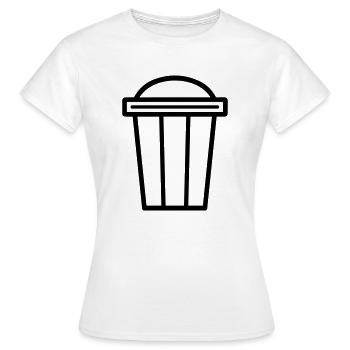 poubelle - T-shirt Femme - blanc - Devant - AI Model Female 172 dark (172cm)