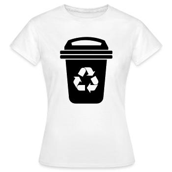 poubelle - T-shirt Femme - blanc - Devant - AI Model Female 172 dark (172cm)