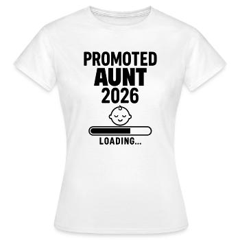 Annonce de grossesse bientôt tante 2026 - T-shirt Femme - blanc - Devant - AI Model Female 172 dark (172cm)
