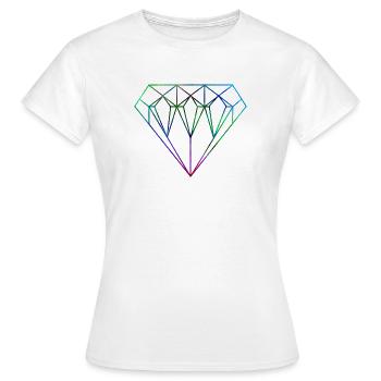 DIAMOND - Women's T-Shirt - white - Front - AI Model Female 172 dark (172cm)