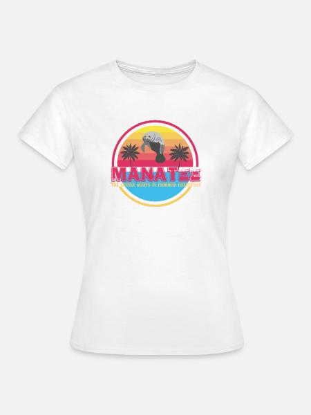 Manatee - The gentle giants in Floridas Coastways - Frauen T-Shirt - Weiß