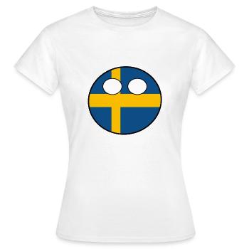 Countryball pays Patrie Suède - T-shirt Femme - blanc - Devant - AI Model Female 172 dark (172cm)