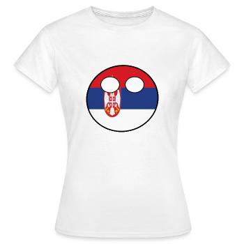 Countryball Country Home Serbia - Women's T-Shirt - white - Front - AI Model Female 172 dark (172cm)