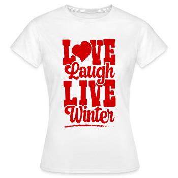 Love Live Winter - T-shirt Femme - blanc - Devant - AI Model Female 172 dark (172cm)