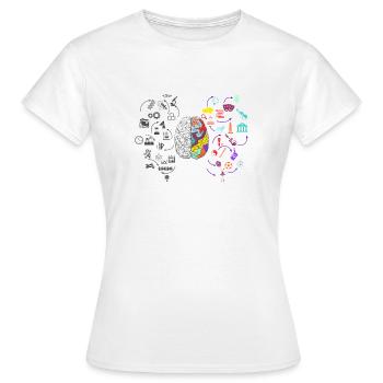 Cerveau - T-shirt Femme - blanc - Devant - AI Model Female 172 dark (172cm)