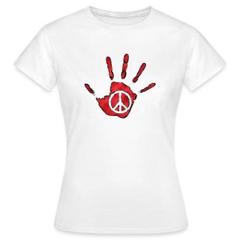 peace - T-shirt Femme - blanc - Devant - AI Model Female 172 dark (172cm)