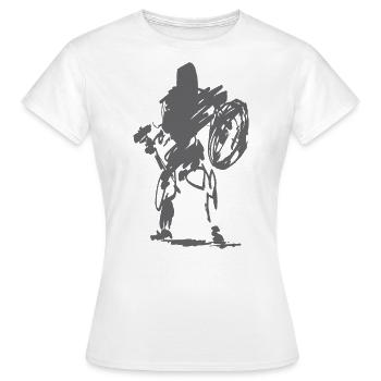 Guerrier - Fantaisie - T-shirt Femme - blanc - Devant - AI Model Female 172 dark (172cm)