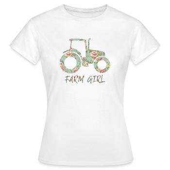 Fille de ferme - T-shirt Femme - blanc - Devant - AI Model Female 172 dark (172cm)