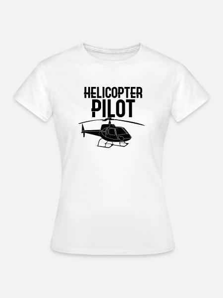 Helikopter Pilot - Frauen T-Shirt - Weiß
