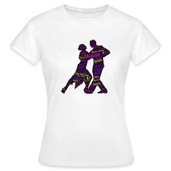 Couple de danse moderne - T-shirt Femme - blanc - Devant - AI Model Female 172 dark (172cm)
