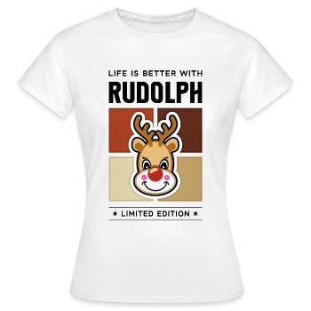 Rudolph - T-shirt Femme - blanc - Devant - AI Model Female 172 dark (172cm)