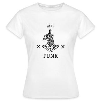 punk - T-shirt Femme - blanc - Devant - AI Model Female 172 dark (172cm)