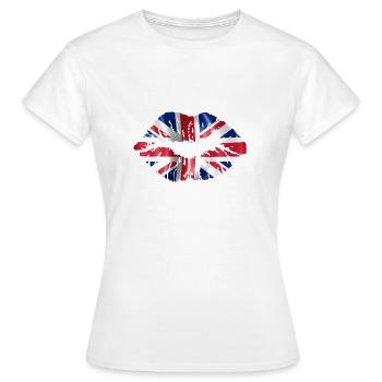 UK Lippen - Frauen T-Shirt - Weiß - Vorne - AI Model Female 172 dark (172cm)